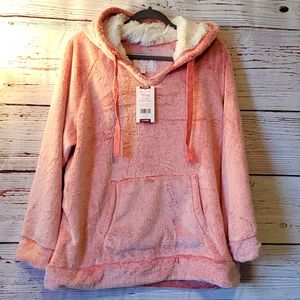 Plush pullover hoodie